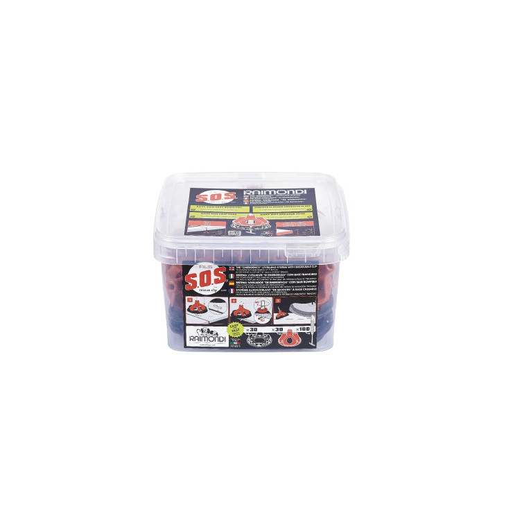 SOS kit 100 stk base, 30 stk Cap og 30 stk anti-ripe skive 1,5 mm fug. 3-20 mm