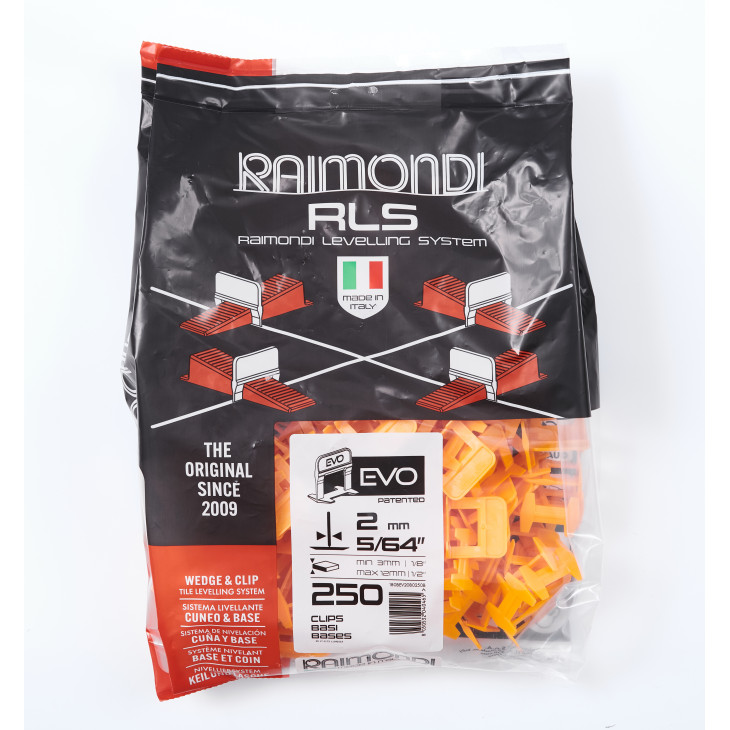 Raimondi klips RLS EVO 2 mm, 3-12 mm høyde à 250 stk