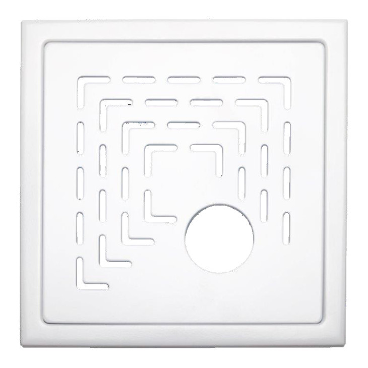 Design Slukrist N°19 20x20cm hvit matt stål m/uthugg