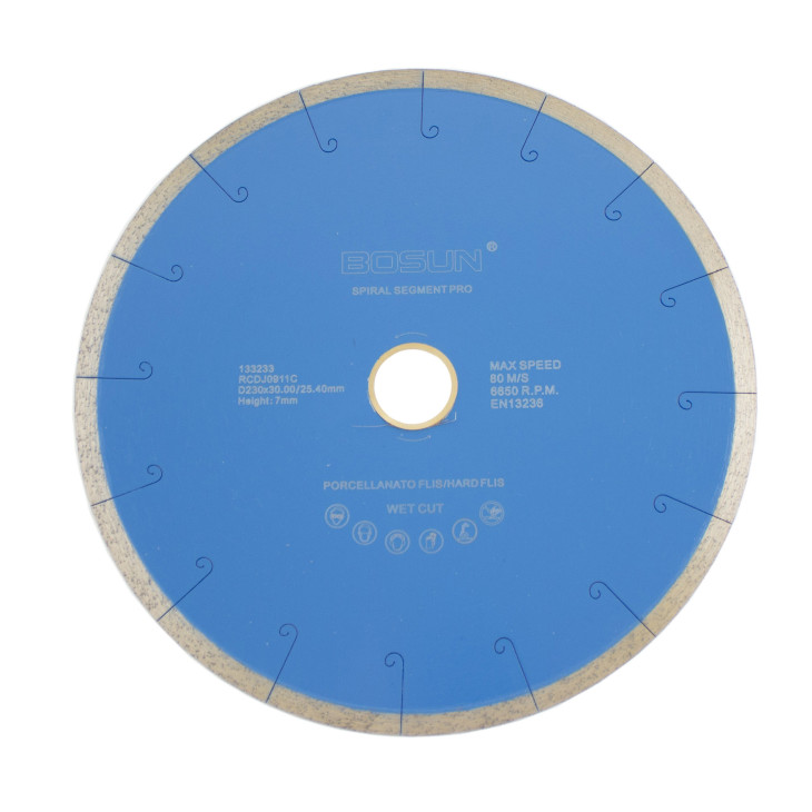 Diamantblad spiralsegment 230/30-25,4 mm Bosun Pro Blå