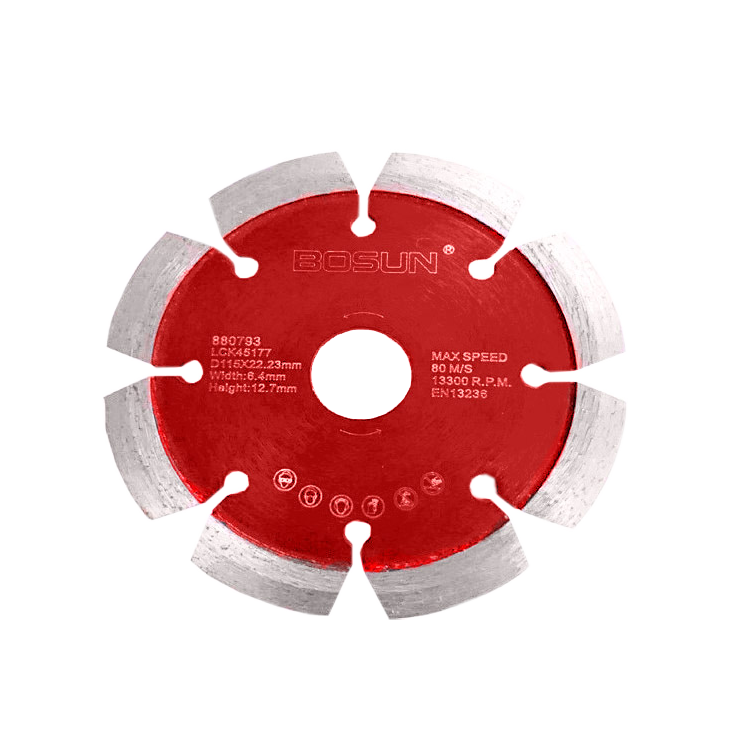Diamantblad V-shape segment 115/22,2 mm Bosun Pro Rød