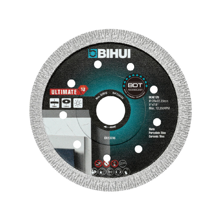 Bihui Diamantblad Ultimate BDT electroplated Ø 125 mm/22,2 mm DCAE125